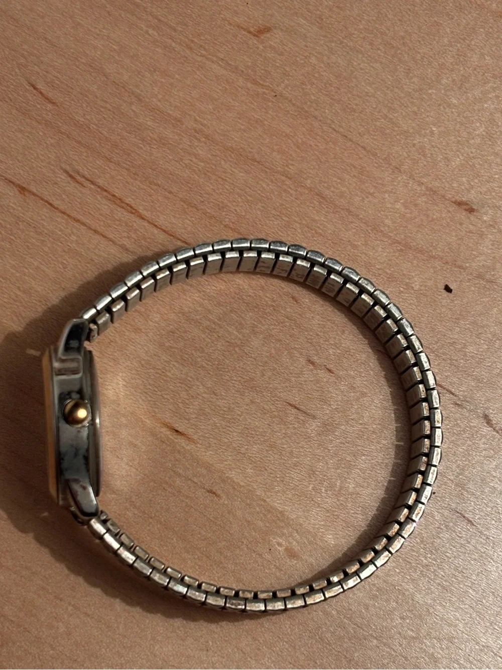 Timex Two-Tone Silver and Gold Mother-of-Pearl Dial Watch